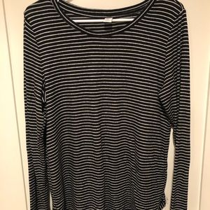 Old Navy Black & White Long Sleeve Top